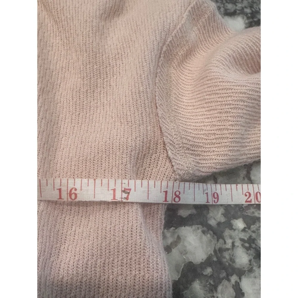 Free People We The Free Pink Waffle Knit Henley Thermal Top Medium boho